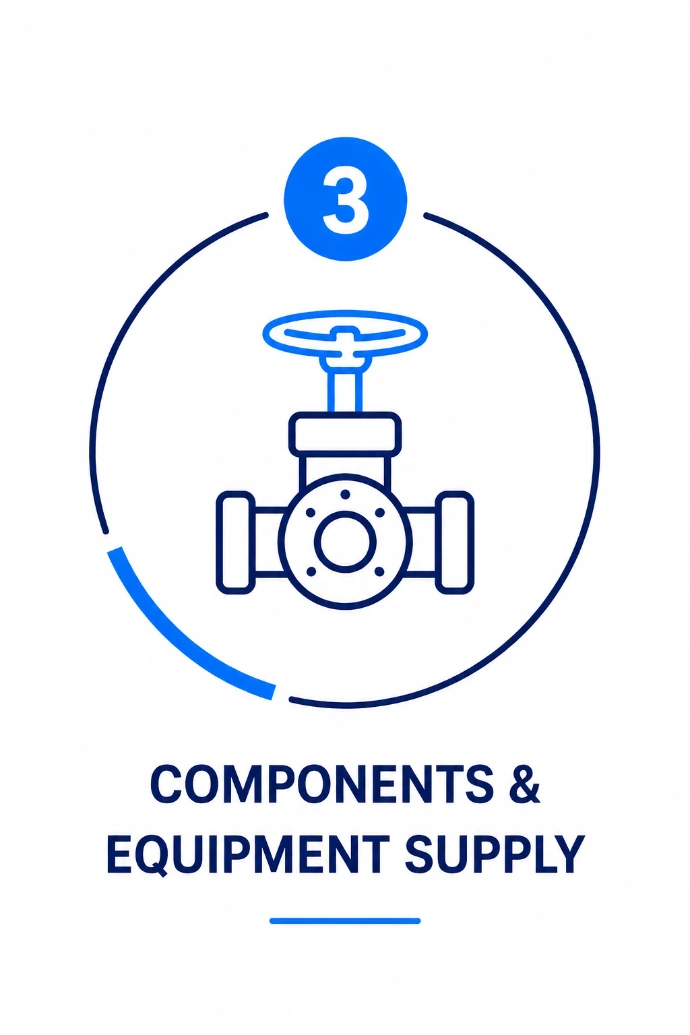 Components for cryogenic and gas systems
